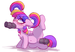 Size: 2481x1731 | Tagged: explicit, artist:shepardinthesky, oc, oc:twin tails, belly, belly button, blushing, chest fluff, disembodied penis, double penetration, female, filly, foal, foalcon, genitals, horsecock, imported from derpibooru, multicolored hair, multiple penetration, nudity, oc only, oral, pegasus, pegasus oc, penetration, penis, pigtails, pink coat, pony, ribbon, sex, simple background, teary eyes, twintails, vaginal, vulva, white background, wings