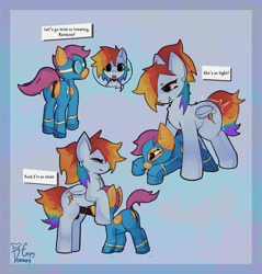 Size: 1911x2000 | Tagged: explicit, artist:eepy donkey, rainbow dash, scootaloo, anatomically correct, anus, balls, blowjob, butt, clothes, dark genitals, dialogue, duo, female, females only, filly, foal, foalcon, futa, futa on female, futa on filly, futa rainbow dash, g4, genitals, halloween, heart, heart eyes, holiday, imported from derpibooru, intersex, lesbian, mare, nudity, oral, pegasus, plot, ponut, pony, raindow dash, raised tail, rear view, sex, ship:scootadash, shipping, tail, torn clothes, uniform, vulva, wingding eyes, wonderbolts uniform