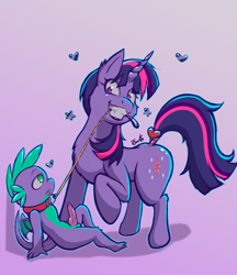 Size: 1755x2030 | Tagged: explicit, artist:foxette, spike, twilight sparkle, accessory, age difference, alternate universe, bound, butt, collar, colored, dominant, dragon, dragon dick, dragon wings, duo, duo male and female, erection, evil smile, eye clipping through hair, eyebrows, eyebrows visible through hair, fangs, female, femdom, foalcon, forced, g4, genitals, gradient background, heart, heart eyes, hips, hooves, horn, imminent sex, imported from derpibooru, insanity, leash, looking at each other, looking at someone, lying down, male, malesub, mane, mare, messy mane, messy tail, monochrome, mouth hold, nudity, open mouth, penis, pony, pseudoincest, raised hoof, sex slave, ship:twispike, shipping, shocked, sketch, slave, smiling, spikesub, straight, submissive, tail, tail wrap, twidom, twilight is a foal fiddler, twilight snapple, unicorn, unicorn twilight, violence, wingding eyes, winged spike, wings