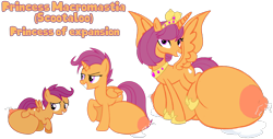 Size: 2134x1080 | Tagged: explicit, artist:dustin thomas hogan, scootaloo, oc, oc:princess macromastia, age progression, alicorn, alicornified, big crotchboobs, breast milk, crotchboobs, female, foalcon, g4, huge crotchboobs, hyper, hyper crotchboobs, imported from derpibooru, impossibly large crotchboobs, lactation, nipples, nudity, older, oppai loli, pegasus, pony, progression, race swap, scootacorn, simple background, solo, solo female, source needed, transparent background