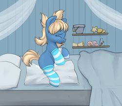 Size: 3473x3000 | Tagged: explicit, artist:dumbwoofer, oc, ahegao, beach, bed, bedroom, blonde, bucket, clam, clothes, eyes closed, female, filly, foal, foalcon, horn, humping, imported from derpibooru, indoors, letter, masturbation, message in a bottle, oc only, on bed, on pillow, open mouth, pillow, pillow humping, pony, seashell, socks, solo, solo female, starfish, striped socks, unicorn, vaginal secretions