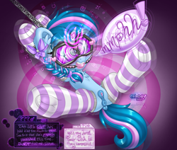 Size: 2945x2500 | Tagged: explicit, artist:qlop, oc, oc:dez, alternate version, anatomically correct, ballgag, bdsm, blue fur, blue hair, blue tail, blushing, bondage, bow, braid, butt, chains, chest fluff, clothes, commission, dialogue, ear fluff, eyes open, female, femsub, filly, foal, foalcon, gag, genitals, hair stripe, heart, high res, horn, horn ring, hypno eyes, hypnogear, hypnogoggles, imported from derpibooru, light blue fur, magic suppression, mind control, nudity, oc only, pony, presenting, presenting butt, presenting pussy, ring, sex slave, slave, socks, solo, solo female, spiral, striped socks, submissive, swirly eyes, tail, unicorn, unicorn horn, vulva, wide eyes
