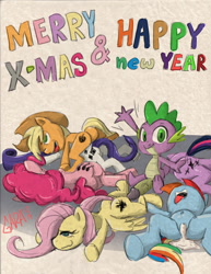 Size: 638x825 | Tagged: explicit, artist:garabatoz, applejack, fluttershy, pinkie pie, rainbow dash, rarity, spike, twilight sparkle, 2019, afterglow, aftersex, age difference, applejack's hat, bedroom eyes, big penis, butt, butt touch, christmas, cowboy hat, creampie, cum, dragon, earth pony, emanata, erection, fangs, female, foalcon, g4, group, hand on butt, happy, happy new year, harem, hat, holiday, horn, human penis, implied foalcon, implied sex, implied vaginal, imported from derpibooru, looking at you, looking pleasured, lucky bastard, lying down, male, mane seven, mane six, mare, merry christmas, new year 2020, nudity, offscreen character, offscreen female, on back, on floor, on side, one after another, open mouth, open smile, palindrome get, paws, pegasus, penis, pleasure, plot, pony, prone, pseudoincest, ship:applespike, ship:flutterspike, ship:manespike, ship:pinkiespike, ship:rainbowspike, ship:sparity, ship:twispike, shipping, signature, sitting, smiling, spike gets all the mane six, spike gets all the mares, spread legs, spreading, straight, tail, tongue out, underhoof, underpaw, unicorn, unicorn twilight, vaginal creampie, vein, veiny cock, waving, waving at you, wingless spike, wings