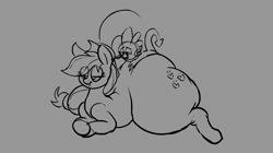 Size: 1280x720 | Tagged: explicit, artist:parumpi, applejack, spike, age difference, animated, applejack's hat, bottom heavy, bouncing, bouncing butt, butt, butt grab, butt touch, cowboy hat, crossed hooves, dragon, dragon on pony action, duo, duo male and female, earth pony, fat, fat fetish, female, fetish, foalcon, g4, grayscale, grope, hand on butt, hat, huge butt, humping, hyper, hyper butt, imported from derpibooru, impossibly large butt, impossibly large thighs, interspecies, jiggle, large butt, lidded eyes, lip bite, looking pleasured, lying down, male, monochrome, no sound, plot, pony, prone, sex, ship:applespike, shipping, sketch, straight, thighs, thunder thighs, webm, wingless spike