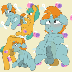 Size: 1250x1250 | Tagged: explicit, artist:ashersketch, ahegao, anal, ass to mouth, balls, big penis, blowjob, colt, colt on colt, disembodied penis, dock, dripping precum, dry anal orgasm, dry orgasm, duo, duo male, foal, foalcon, g4, gay, genitals, hands free, horn, horngasm, horsecock, imminent anal, imminent penetration, imminent sex, imported from derpibooru, impossibly large penis, looking back, looking over shoulder, male, nudity, open mouth, oral, orgasm, penetration, penis, pony, pony on pony action, precum, reverse foalcon, sex, ship:snaps, shipping, short mane, snails, snips, spread legs, spreading, tail, tongue out, unicorn, x-ray
