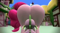 Size: 1920x1080 | Tagged: explicit, semi-grimdark, artist:skunkdude13, pinkie pie, spike, twilight sparkle, 3d, age difference, alicorn, animated, balloonbutt, bdsm, butt, butt jiggle, dominant, domination, dragon, earth pony, evil smile, featureless crotch, female, femdom, flower, foalcon, folded wings, forced, forced orgasm, g4, glowing, glowing horn, horn, huge butt, imported from derpibooru, jiggle, large butt, magic, magic aura, male, nervous, outdoor sex, outdoors, penetration, plot, pony on dragon action, ponyville, rape, rear view, sex, ship:pinkiespike, ship:twispike, shipping, smiling, sound, source filmmaker, spike gets all the mares, straight, tail, telekinesis, webm, wingless spike, wings