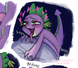 Size: 1984x1736 | Tagged: explicit, artist:bloodymrr, spike, twilight sparkle, advertisement, ahegao, alicorn, alternate universe, blanket, blushing, butt, comic, dragon, drool, drool string, duo, duo male and female, emotions, eyes rolling back, female, fetish, floating heart, foalcon, forked tongue, g4, heart, heart eyes, horny, implied anal, implied interspecies, implied molestation, implied sex, implied shipping, implied straight, implied twilight sparkle, implied twispike, implied vaginal, imported from derpibooru, indoors, lidded eyes, looking pleasured, male, moaning, moaning in pleasure, motion blur, onomatopoeia, open mouth, orgasm, pleasure, plot, pony, pseudoincest, raised tail, ship:twispike, shipping, simple background, smiling, sound effects, straight, tail, text, tongue out, trembling, wingding eyes, wingless spike