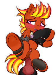 Size: 2720x3624 | Tagged: explicit, artist:frosthawkpone, oc, oc:tinderbox, anal, ashes town, bestiality, blushing, canine penis, clothes, fallout equestria, female, filly, foal, foalcon, imported from derpibooru, interspecies, knot, knotted penis, nudity, oc only, outline, pegasus, penetration, penis, raider, sex, simple background, transparent background, white outline