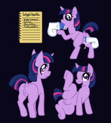 Size: 1098x1211 | Tagged: explicit, artist:vodkamewtwoni, twilight sparkle, series:foal files, anus, blowjob, butt, creampie, cum, cum in mouth, dark background, derpibooru exclusive, disembodied penis, dock, female, filly, filly twilight sparkle, foal, foalcon, g4, genitals, group sex, horn, imported from derpibooru, lined paper, looking at you, looking back, looking back at you, male, notepad, nudity, oral, oral creampie, penetration, penis, plot, pony, rear view, sex, simple background, smiling, smiling at you, spitroast, straight, tail, thighs, threesome, twibutt, unicorn, unicorn twilight, vaginal, vaginal creampie, vulva, writing, younger
