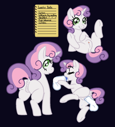 Size: 1098x1211 | Tagged: explicit, artist:vodkamewtwoni, sweetie belle, series:foal files, anus, blowjob, blushing, butt, creampie, cum, cum in mouth, dark background, derpibooru exclusive, disembodied penis, dock, eyes closed, female, filly, foal, foalcon, g4, genitals, group sex, horn, imported from derpibooru, lined paper, looking at you, looking back, looking back at you, male, notepad, nudity, oral, oral creampie, penetration, penis, plot, pony, rear view, sex, simple background, smiling, smiling at you, spitroast, straight, sweetie butt, tail, thighs, threesome, unicorn, vaginal, vaginal creampie, vulva, writing