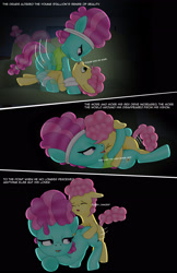 Size: 1989x3072 | Tagged: explicit, artist:anonymousandrei, comic:life of li'l cheese, age difference, colt, comic, derpibooru exclusive, drugged, earth pony, female, flashdancer, foal, foalcon, g4, genitals, imported from derpibooru, li'l cheese, male, mare, mare on colt, nudity, obscured penetration, older flashdancer, penetration, penis, pony, sex, straight, straight shota, vaginal
