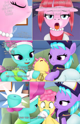 Size: 1989x3072 | Tagged: explicit, grimdark, artist:anonymousandrei, comic:life of li'l cheese, aftersex, azure velour, bad parenting, balls, colt, comic, derpibooru exclusive, drugs, earth pony, female, female on male, female on male rape, flaccid, flashdancer, foal, foalcon, g4, genitals, hoof in mouth, imported from derpibooru, indoors, li'l cheese, male, mare, nudity, older, older azure velour, older flashdancer, older pacific glow, open mouth, pacific glow, penis, pony, rape, ship:lildancer, ship:lilvelour, ship:pacificheese, straight, straight shota, swallowing, swallowing cum, throat, uvula