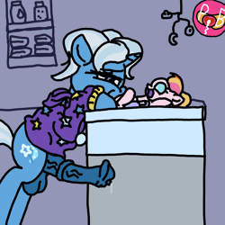 Size: 1920x1920 | Tagged: explicit, artist:paciblabber, 1000 hours in ms paint, alternate hairstyle, animated, baby, baby pony, babycon, babysitter trixie, clothes, cum, cunnilingus, diaper, earth pony, female, filly, foal, foalcon, futa, futa on female, futa on filly, futa trixie, g3, g4, gameloft, genitals, gif, hoodie, horn, horsecock, imported from derpibooru, indoors, intersex, my little pony: magic princess, nudity, oral, orgasm, pacifier, penis, pigtails, pony, precum, sex, toola-roola, trixie, unicorn