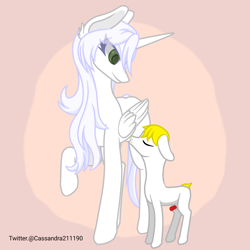 Size: 2000x2000 | Tagged: explicit, artist:cassandra211190, oc, oc:κασσάνδρα, alicorn, alicorn oc, breastfeeding, colt, duo, earth pony, erection, female, foal, foalcon, genitals, horn, imported from derpibooru, male, mare, mother and child, mother and son, nudity, nursing, oc only, penis, pony, suckling, wings