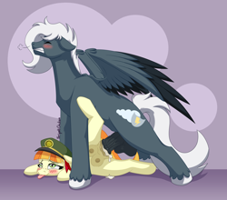 Size: 3215x2835 | Tagged: explicit, artist:teriyakichicken, oc, oc:tempest streamrider, age difference, anatomically correct, areola, balls, blushing, breath, canon x oc, commission, creampie, crotchboobs, cum, dripping, dripping cum, duo, duo male and female, earth pony, erection, eyes closed, female, filly, floppy ears, foal, foalcon, freckles, fucked sideways, g4, gritted teeth, horsecock, imported from derpibooru, lying down, male, medial ring, nipples, nudity, on side, pegasus, pegasus oc, penetration, penis, pony, scout uniform, sex, sideways, signature, smiling, spread wings, stallion, stallion on filly, straight, tag-a-long, tail, teeth, tongue out, unshorn fetlocks, vaginal, vaginal creampie, vulva, wings