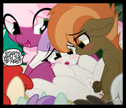 Size: 2000x1708 | Tagged: explicit, artist:sherathoz, button mash, silver spoon, sweetie belle, art pack:fillypack 3, age difference, ahegao, anus, balls, bedroom eyes, blush lines, blush sticker, blushing, blushing profusely, chalkboard, cheerilee, chest fluff, classroom, colt, colt on filly, crotchboobs, dialogue, ear fluff, earth pony, exhibitionism, eyes on the prize, female, filly, floppy ears, foal, foalcon, frog (hoof), g4, genitals, glazed ponut, horn, horsecock, imminent sex, imminent vaginal, imported from derpibooru, looking at each other, looking at someone, looking pleasured, male, mare, missionary position, nipples, nudity, open mouth, penis, ponut, pony, presenting, presenting pussy, puckered asshole, raised tail, school, sex, sex education, ship:sweetiemash, shipping, shy, spread legs, spreading, straight, tail, tail aside, talking, talking about sex, teats, tongue out, tootsie flute, truffle shuffle, twist, underhoof, unicorn, vulva, vulva blush, younger male