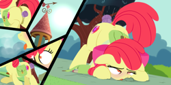 Size: 4320x2160 | Tagged: explicit, artist:dtcx97, apple bloom, art pack:fillypack 3, ahegao, anus, apple bloom's bow, ass up, bloom butt, bow, butt, comic, crotchboobs, dark genitals, earth pony, estrus, excessive vaginal secretions, face down ass up, female, female orgasm, filly, foal, foalcon, g4, hair bow, hands free, imported from derpibooru, insertion, nipples, nudity, open mouth, orgasm, outdoors, plot, pony, sex toy, solo, solo female, squirting, teats, the cmc's cutie marks, tongue out, vaginal insertion, vaginal masturbation, vaginal orgasm, vaginal secretions, vibrator, vulva