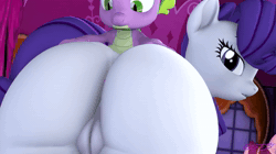 Size: 1920x1080 | Tagged: explicit, artist:godoffury, rarity, spike, art pack:assjob pony pack, 3d, age difference, alternate version, animated, anus, art pack, bedroom eyes, blackletter, bouncing butt, butt, cum, cumming, dragon, dragon dick, dragons riding ponies, duo, duo male and female, female, foalcon, g4, horn, hotdogging, imported from derpibooru, interspecies, large butt, looking back, male, mare, moaning, moaning in pleasure, nudity, penis, plot, ponut, pony, rearity, riding, riding a pony, sex, ship:sparity, shipping, size difference, sound, source filmmaker, spike riding rarity, squishy, straight, the ass was fat, unicorn, video, voice acting, vulva, webm, wingless spike
