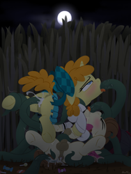 Size: 3000x4000 | Tagged: explicit, semi-grimdark, artist:dtcx97, ahegao, anal, anal creampie, anal orgasm, anus, balls, blushing, bondage, bow, brother and sister, butt, cake twins, clothes, colt, corn maze, cosplay, costume, creampie, crotchboobs, cum, cum while penetrated, cumming, duo, equal opportunity lewd, eyes closed, eyes rolling back, female, filly, foal, foalcon, g4, genshin impact, hands free, horn, horsecock, imported from derpibooru, lynette (genshin impact), lyney (genshin impact), male, maze, mlp fim's fourteenth anniversary, night, nightmare night, nipples, nudity, older, open mouth, oral, orgasm, orgasm cumshot, outdoor sex, outdoors, pegasus, penetration, penis, plot, pony, pound cake, pumpkin cake, sex, siblings, simultaneous orgasm, spread anus, tail, teats, tentacle blowjob, tentacle bondage, tentacle porn, tentaclejob, tentacles, tentacles on colt, tentacles on filly, tentacles on male, tongue out, twins, underhoof, unicorn, vaginal, vaginal creampie, vaginal secretions, vulva, wall of tags