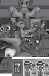 Size: 1989x3072 | Tagged: explicit, grimdark, artist:anonymousandrei, comic:life of li'l cheese, age difference, aunt and nephew, bed, bedroom, cloudy quartz, colt, comic, cunnilingus, derpibooru exclusive, dialogue, dominant, earth pony, female, female on male, female on male rape, femdom, foal, foalcon, g4, ghost, igneous rock pie, imported from derpibooru, incest, li'l cheese, limestone pie, male, malesub, marble pie, marbledom, mare, mare on colt, nudity, older limestone pie, older marble pie, on bed, oral, picture frame, pie family home, pony, rape, sex, spread legs, spreading, straight, straight shota, submissive, undead, vulva