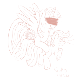 Size: 4960x4960 | Tagged: explicit, artist:gollygosh, scootaloo, twilight sparkle, age difference, alicorn, blushing, clitoris, duo, female, filly, flying, foal, foalcon, frog (hoof), g4, hidden cutie mark, hidden eyes, imported from derpibooru, lesbian, looking back, mare, mare on filly, molestation, monochrome, my little pony: friendship is magic, nudity, pegasus, personal space invasion, pony, raised hoof, scene interpretation, smiling, smirk, spread pussy, spread wings, spreading, the washouts (episode), twilight is a foal fiddler, underhoof, vulva, vulvar winking, wings