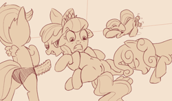 Size: 4199x2464 | Tagged: explicit, grimdark, artist:tabloi, apple bloom, diamond tiara, scootaloo, silver spoon, sweetie belle, anal insertion, belly, belly button, bent spoon position, crying, cutie mark crusaders, dildo, double insertion, earth pony, female, female on female rape, females only, filly, filly on filly, floppy ears, foal, foalcon, foaldom, g4, group sex, held up, horn, horn penetration, imminent insertion, imminent rape, imminent sex, imported from derpibooru, insertion, lesbian, lineart, multiple insertion, nudity, pegasus, pinned, pony, rape, rape by proxy, revenge, sex toy, simple background, spiked dildo, spread legs, spreading, strapon, unicorn, vaginal insertion, vibrator, vulva