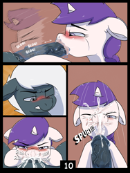 Size: 6000x8000 | Tagged: explicit, artist:imposter dude, oc, oc:snowie aura, oc:tempest streamrider, age difference, blowjob, blushing, comic, creampie, cum, cum in mouth, female, filly, filly on stallion, foal, foalcon, horn, imported from derpibooru, indoors, male, nudity, oc only, oral, oral creampie, orgasm, pegasus, penis, pony, pony oc, pony on pony action, sex, stallion, straight, unicorn
