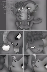 Size: 1989x3072 | Tagged: explicit, grimdark, artist:anonymousandrei, comic:life of li'l cheese, age difference, aunt and nephew, bed, bedroom, colt, comic, derpibooru exclusive, dominant, ear licking, earth pony, female, female on male, female on male rape, femdom, ffm threesome, foal, foalcon, g4, group sex, imported from derpibooru, incest, li'l cheese, licking, limedom, limestone pie, male, malesub, marble pie, mare, mare on colt, obscured penetration, older limestone pie, older marble pie, on bed, pie family home, pony, rape, sandwiched, sex, softcore, spread legs, spreading, straight, straight shota, submissive, threesome, trio, virgin, whispering