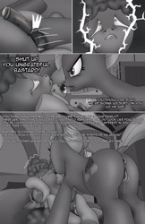 Size: 1989x3072 | Tagged: explicit, grimdark, artist:anonymousandrei, comic:life of li'l cheese, abuse, age difference, angry, angry eyes, anus, aunt and nephew, ball busting, bed, bedroom, cbt, colt, comic, crying, derpibooru exclusive, dialogue, dominant, earth pony, female, female on male, female on male rape, femdom, foal, foalcon, g4, genital fluids, gritted teeth, imported from derpibooru, incest, leg lock, li'l cheese, limedom, limestone pie, limestone pie is not amused, male, malesub, marble pie, mare, mare on colt, nudity, older limestone pie, older marble pie, on bed, pie family home, pony, puckered asshole, raised tail, rape, reasonably sized genitals, sex, spread legs, spreading, straight, straight shota, submissive, tail, tail aside, talking, tears of pain, teeth, trio, twitching vulva, unamused, vaginal secretion string, vaginal secretions, vaginal secretions dripping, vaginal secretions trail, virgin, vulgar, vulva, yelling
