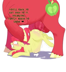 Size: 850x931 | Tagged: explicit, grimdark, artist:llkki, apple bloom, abuse, age difference, alternate version, ambiguous penetration, anatomically incorrect, apple bloom's bow, applebuse, big macintosh, big penis, bow, brother and sister, crying, dialogue, earth pony, female, filly, foal, foalcon, g4, gritted teeth, hair bow, horsecock, implied applejack, imported from derpibooru, impossible fit, impossibly large penis, incest, male, nudity, offscreen character, offscreen male, pain, part of a set, penetration, penis, pony, rape, sex, siblings, stallion, stallion on filly, straight, tears of pain, teeth, text, unshorn fetlocks, who needs organs?, wide eyes