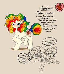 Size: 1727x2000 | Tagged: explicit, artist:mushroompup, oc, oc:appleheart, age difference, anus, balls, blushing, butt, colt, colt on mare, dialogue, duo, duo male and female, english, erection, eyes closed, female, floppy ears, foal, foalcon, frog (hoof), horn, imported from derpibooru, lying down, male, mare, messy mane, nudity, oc only, oc x oc, pegasus, pegasus oc, pencil, pencil behind ear, penetration, penis, plot, ponut, pony, prone, raised hoof, raised leg, sex, shipping, short mane, smiling, speech bubble, speed bump position, spread wings, straight, straight shota, sweat, tail, teacher, thrusting, underhoof, unicorn, unicorn oc, vaginal, vaginal secretions, vulva, wings