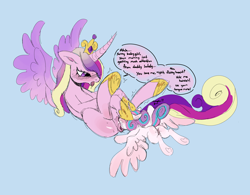 Size: 4380x3423 | Tagged: explicit, grimdark, artist:mushroompup, princess flurry heart, age difference, alicorn, anus, baby, baby pony, babycon, bad parenting, blushing, butt, cunnilingus, daughter, dialogue, drool, duo, duo female, exclamation point, female, female on female rape, females only, filly, foal, foalcon, g4, hoof shoes, horn, imported from derpibooru, incest, infidelity, jewelry, large butt, lesbian, light blue background, mare, mare on filly, mother, mother and child, mother and daughter, nudity, open mouth, oral, parent and child, plot, ponut, pony, princess cadance, princess shoes, rape, sex, ship:flurrydance, shipping, shivering, simple background, size difference, speech bubble, spread wings, sweat, sweaty butt, tail, tiara, tongue out, underhoof, vaginal secretions, vulva, wings