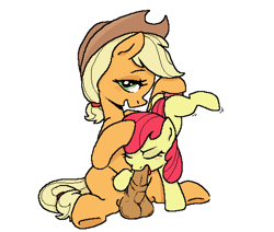 Size: 1065x903 | Tagged: explicit, artist:myra, apple bloom, applejack, age difference, apple sisters, applecest, balls, blowjob, blushing, dildo, duo, earth pony, female, filly, foal, foalcon, futa, futa applejack, futa on female, futa on filly, g4, handstand, hoof on head, imported from derpibooru, incest, insertion, intersex, masturbation, nudity, oral, penis, pony, sex, sex toy, ship:bloomjack, shipping, siblings, simple background, sisters, sitting, size difference, smiling, staring at you, tail, upside down, white background