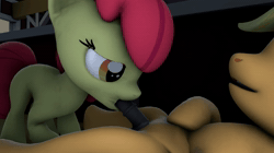 Size: 1920x1080 | Tagged: explicit, artist:sfmacncheese, apple bloom, applejack, 3d, animated, bloomsub, blowjob, duo, earth pony, female, femsub, filly, foal, foalcon, futa, futa applejack, futa on female, g4, horsecock, imported from derpibooru, incest, intersex, nudity, oral, penis, pony, sex, sound, source filmmaker, submissive, webm