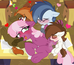Size: 2892x2546 | Tagged: explicit, artist:sherathoz, artist:tolpain, button mash, age difference, alternate version, balls, blowjob, blushing, cheerilee, cheerilee gets all the colts, cheerimash, cheeripip, classroom, clitoris, collaboration, colt, colt on mare, crotchboobs, desk, dock, drool, drool string, earth pony, erection, eyelashes, female, floating heart, foal, foalcon, g4, gangbang, group sex, heart, heart eyes, hoofjob, horsecock, imported from derpibooru, lying down, male, mare, missionary position, moaning, nipples, no eyelashes, nudity, on back, oral, orgasm, penetration, penis, pipsqueak, pony, school, sex, shady daze, ship:shadrilee, shipping, size difference, spread legs, spreading, straight, straight shota, tail, teacher and student, teats, tongue out, underhoof, vaginal, vaginal secretions, vulva, wingding eyes