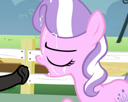 Size: 1357x1080 | Tagged: explicit, diamond tiara, crusaders of the lost mark, cum, cum in mouth, cum on hair, cum on mane, duo, duo male and female, earth pony, edit, edited screencap, eyes closed, facial, female, fence, filly, filly on stallion, foal, foalcon, g4, horsecock, imported from derpibooru, male, my little pony: friendship is magic, nudity, offscreen character, offscreen male, open mouth, outdoors, penis, pony, screencap, stallion, straight