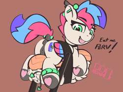Size: 2732x2048 | Tagged: explicit, artist:pedalspony, oc, oc:pedals, anklet, butt, choker, chopsticks, clitoris, colored hooves, colored sketch, colored wings, dark genitals, dialogue, dock, dock piercing, ear piercing, female, filly, foal, foalcon, food, genitals, hooves, imported from derpibooru, industrial piercing, jewelry, looking at you, looking back, looking back at you, nudity, oc only, orange background, pegasus, piercing, plot, ponies in food, pony, rice, simple background, sketch, solo, solo female, sushi, tail, tail piercing, three toned mane, vulva, wings