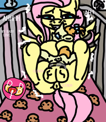 Size: 3000x3450 | Tagged: explicit, artist:paciblabber, fluttershy, 1000 hours in ms paint, anus, baby, baby monitor, baby pony, babycon, balls, cowgirl position, crib, female, filly, foal, foalcon, futa, futa fluttershy, futa on female, futa on filly, g4, gritted teeth, horn, imported from derpibooru, intersex, nudity, pegasus, penetration, pony, pumpkin cake, sex, teeth, unicorn, vaginal, vaginal secretions, veiny balls, vulva