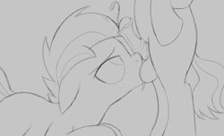 Size: 1708x1037 | Tagged: explicit, artist:dtcx97, button mash, ball licking, balls, colt, colt on colt, cum, drool, duo, duo male, earth pony, foal, foalcon, g4, gay, horsecock, imported from derpibooru, licking, male, males only, monochrome, nudity, oral, pegasus, penis, pony, rumble, sex, ship:rumblemash, shipping, sketch