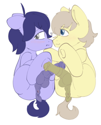 Size: 478x591 | Tagged: explicit, artist:ashersketch, oc, oc:buttercream, oc:nightly veil, anus, balls, colt, colt on colt, dock, duo, duo male, earth pony, foal, foalcon, gay, horsecock, imported from derpibooru, male, males only, nudity, oc only, penis, pony, reverse foalcon, tail