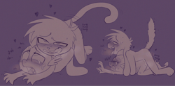 Size: 2278x1132 | Tagged: explicit, grimdark, artist:wuggsy, spike, oc, animal, blushing, canon x oc, cross-eyed, crying, cum, dragon, drool, duo, foalcon, g4, gay, humping, imported from derpibooru, male, moaning, monochrome, onomatopoeia, rabbit, rape, sex, simple background, sweat