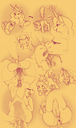Size: 2480x4164 | Tagged: explicit, grimdark, artist:coffeetoffeeart, apple bloom, princess celestia, alicorn, anal, anal creampie, anal orgasm, anus, bedroom eyes, blank flank, cervix, clitoris, comic, creampie, crown, crying, cum, dialogue, dock, doggy style, drool, earth pony, eyes closed, female, filly, fingering, foal, foalcon, from behind, from front, futa, futa on female, futa on filly, futa princess celestia, g4, hand, hands free, hoof shoes, horsecock, human vulva on pony, imported from derpibooru, intersex, jewelry, large penetration, looking back, lying down, magic, magic hands, magical spreading, monochrome, multiple orgasms, nudity, on back, open mouth, oral, orgasm, penetration, penis, peytral, ponut, pony, question mark, rape, regalia, sex, shocked, shocked expression, simultaneous orgasm, size difference, smiling, speech bubble, spread pussy, spreading, tail, tail lift, telekinesis, tongue penetration, urethra, vagina, vaginal orgasm, vaginal secretions, vulva