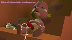 Size: 3840x2160 | Tagged: explicit, artist:olkategrin, rarity, spike, comic:no moaning in the library, 3d, after masturbation, after orgasm, baby, baby dragon, comic, cum, cum on butt, cum on floor, cum on hand, cum on penis, cum on self, cum on toy, cum string, cumming, dialogue, dragon, english, erection, fetish, foalcon, g4, golden oaks library, high res, horn, imported from derpibooru, irl, lidded eyes, male, masturbation, merch sexploitation, nudity, orgasm, orgasm cumshot, penis, photo, plushie, plushophilia, pony, pony plushie, room, solo, solo male, source filmmaker, text, tongue out, toy, unicorn