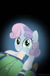 Size: 798x1200 | Tagged: explicit, artist:realdash, sweetie belle, oc, oc:anon, alternate version, aura, blowjob, clothes, cum, cum in mouth, cute, cute porn, dialogue, diasweetes, female, filly, foal, foalcon, g4, ghost, happy, horn, human, imported from derpibooru, looking at you, looking up, magma.com, nudity, oral, penis, pixel art, pony, sex, simple background, smiling, spooky belle, transparent flesh, undead