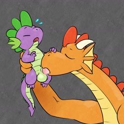 Size: 2400x2400 | Tagged: explicit, artist:argonvile, spike, blowjob, chip and dale rescue rangers, crossover, crossover shipping, dragon, dtz, eyes closed, foalcon, g4, gay, high res, holding, imported from derpibooru, male, nudity, open mouth, oral, penis, sex, shipping, size difference