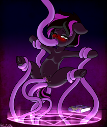 Size: 1997x2379 | Tagged: explicit, artist:anibaruthecat, oc, anal, blushing, bondage, book, earth pony, female, filly, foal, foalcon, high res, imported from derpibooru, magic, magic circle, multiple penetration, oc only, old art, oral, penetration, pony, sex, spellbook, spread wings, teary eyes, tentacle blowjob, tentacle bondage, tentacle porn, tentacles, tentacles on female, tentacles on filly, triple penetration, vaginal, vaginal secretions, wings