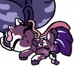 Size: 1650x1500 | Tagged: explicit, artist:paciblabber, 1000 hours in ms paint, anus, baby, baby pony, babycon, birth, crotchboobs, female, filly, foal, foalcon, g5, imported from derpibooru, mother and child, mother and daughter, newborn foal, nipples, nudity, ponut, pony, simple background, spread legs, spreading, teats, umbilical cord, unicorn, violette rainbow, vulva, white background