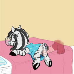 Size: 3000x3000 | Tagged: explicit, artist:thebathwaterhero, oc, oc:ivana, age difference, alternate version, anus, bed, butt, clitoris, clothes, disembodied penis, female, female focus, fetish, filly, foal, foalcon, glasses, imminent penetration, imminent sex, imported from derpibooru, male, multiple variants, nightgown, nudity, oc only, on bed, penis, plot, pony, sleeping, solo focus, somnophilia, stallion, stallion on filly, straight, transparent penis, vulva, zebra, zebra oc