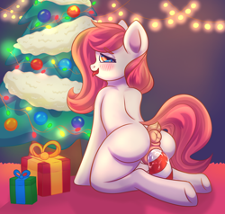 Size: 1633x1553 | Tagged: explicit, artist:kutemango, oc, anus, butt, candy, candy cane, chibi, christmas, commission, cute, earth pony, foal, foalcon, food, garland, happy new year, holiday, imported from derpibooru, insertion, light, merry christmas, new year, nudity, pony, present, spruce tree, tree, vaginal insertion, vaginal secretions, vulva, ych example, your character here
