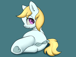 Size: 4000x3000 | Tagged: explicit, artist:dumbwoofer, anus, butt, dock, ear fluff, earth pony, female, filly, foal, foalcon, g4, imported from derpibooru, looking at you, looking back, looking back at you, nudity, pony, presenting, rosy gold, simple background, smiling, smiling at you, solo, solo female, tail, underhoof, vulva